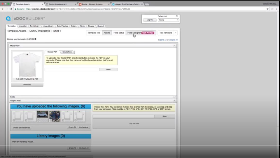 screenshot of Aleyant eDocBuilder